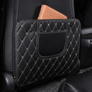 18x14 inch Leather Car Kick Mat w/ Phone Storage Pocket Seat Back Protector