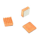 3pcs Copper Heatsinks Motherboard Memory Chip Cooling Fin Kit for RPi 3B+/3B/2B
