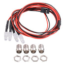 For 1/12 1/18 1/10 1/8 Axial Scx10 Traxxas Hpi RC Cars 5mm 4 LED Light Kits