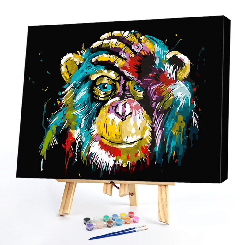 Monkey DIY Oil Painting By Numbers Kits Color Drawing Wall Living Room Picture