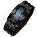 Lovers Steel Blue Luminous LED Electronic Display Watch (Black)(Men) Newly
