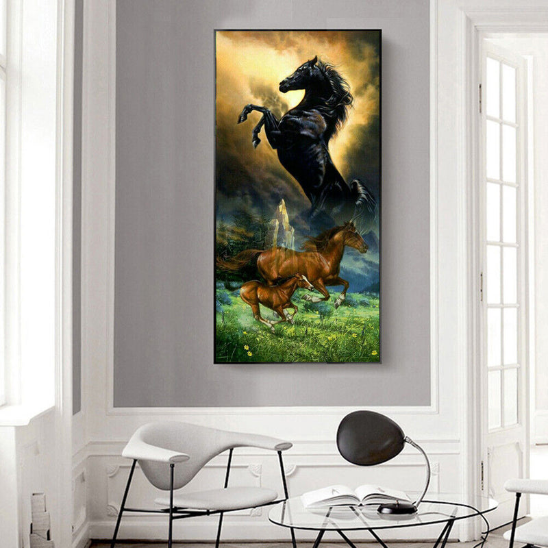 Horse 5D DIY Full Diamond Animal Round Diamond Rhinestone Diamond Painting