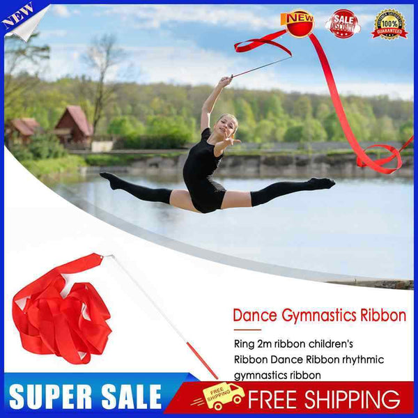 #A 2m Gym Dance Ribbons Training Art Ballet Streamer Rhythmic Equipment for Kids