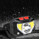 XPG+COB LED Headlamp Wave Induction 1000mAh Waterproof Outdoor Head Flashlight