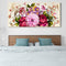 Peony Full Cross Stitch 11CT Cotton Thread Printed Embroidery Kits Hanging Decor