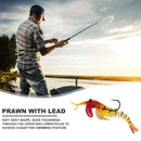 Sea Fishing Soft Lure Baits Bionic Lead Head Shrimp Shape Crankbait Muti-Section