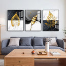 Frameless Golden Leaves Oil Paint by Numbers Kit Handpainted Artwork Wall C
