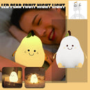 LED Night Light Pear Shaped USB Rechargeable Bedroom Lamp  Silicone Light`