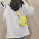 Fashion Women Canvas Patchwork Crossbody Bag Casual Mini Handbags (Yellow)