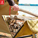 Log Carrier Tote Bag, Canvas Waterproof Firewood Carrying Holder (Khaki)