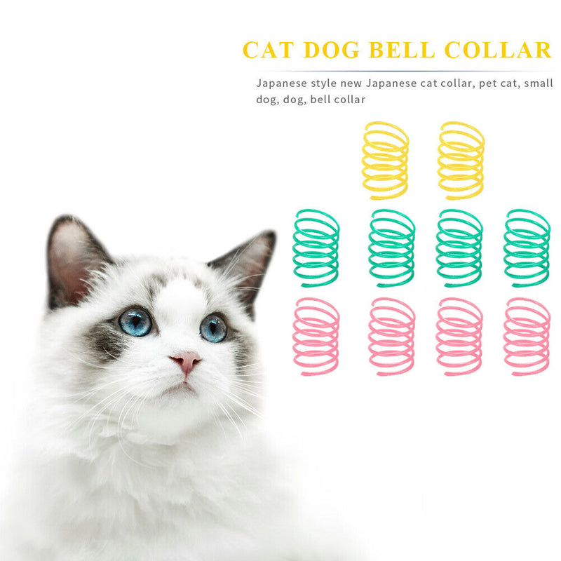 10pcs Plastic Cat Teaser Spring Pet Funny Interactive Flexible Coil Toys