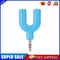 3.5mm Extension Earphone Audio Splitter 1 Male to 2 Female Adapter (Blue)