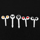 10pcs Mini Cartoon Eyes Fruit Fork Child Lunch Box Decor Dessert Toothpick Newly