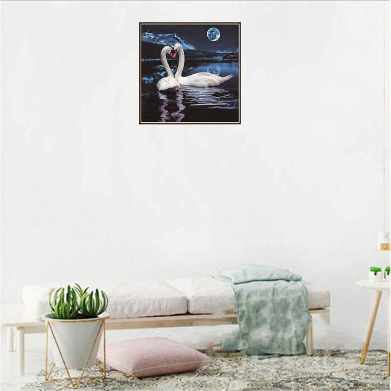 Swan DIY Diamond Painting Embroidery Rhinestones Cross Stitch Mosaic Kits