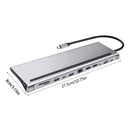 USB 3.0 Rj45 Ethernet 4K Dual HDMI USB Type-C Hub Docking Station For Laptop PC
