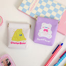 Korean Cute Cartoon Coin Purse Women Mini PU Card Holder Clutch (Purple)