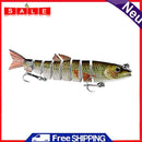 Multi Jointed 12.5cm 21.5g Lures Artificial Wobbler Fishing Hard Bait (E)