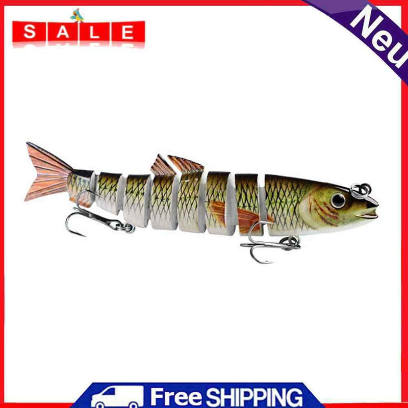 Multi Jointed 12.5cm 21.5g Lures Artificial Wobbler Fishing Hard Bait (E)