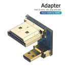 Micro HDMI to HDMI Converter HDMI Screen Connector Adapter for Raspberry Pi 4B