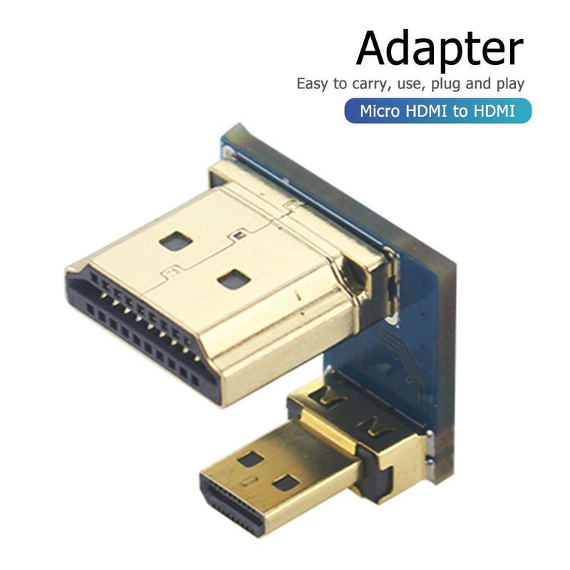 Micro HDMI to HDMI Converter HDMI Screen Connector Adapter for Raspberry Pi 4B