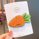 Sweet Hairpins Bangs Clips Wool Knitting Hair Clips Cute Fruit Barrettes