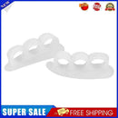 2pcs Elastic Hammer Toe Separator Pads Hallux Valgus Straightener (White)