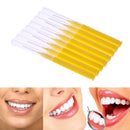 8pcs/Pack I Type Interdental Brushes Dental Cleaning Massage Tool(Yellow)