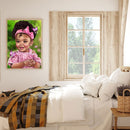 5D DIY Diamond Painting Full Round Drill Curly Hair Girl Wall Decor Rhinestone