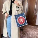 Fashion Lady Shoulder Linen Bag Women Top-handle Shopping Tote (Style 1)