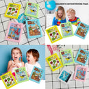 Cartoon DIY 9 Grid Flat Jigsaw Moving Puzzle Kids Educational Toys Random