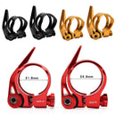 MTB Road Bike Seat Post Clamp Quick Release Seatpost Collar 31.8mm (Black) Newly