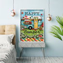 Diamond DIY Happy Camping Full Round Drill Rhinestone Picture