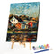 River House Frameless Picture Oil Paint By Numbers Hand Painted Picture Kit