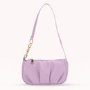 Fashion Women Chain Pleated Underarm Bag Ladies Solid Color Mini Handbag Purse