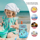 Phone Shaped Water Bottle with Straw & Adjustable Shoulder Straps (Blue) Newly
