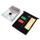 17-Key Deer Painted Mahogany Kalimba Portable Finger Thumb Piano Musical Newly