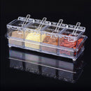 Transparent Seasoning Box Four Compartment Safe Material Seasoning Jar Set