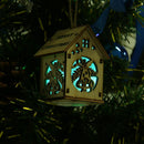 Cute Mini Wood Hollow House Christmas Light Tree Hanging Decor (Bell)