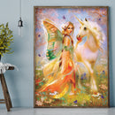 5D DIY Full Round Drill Diamond Painting Horse Woman Rhinestone Kit (V1100)