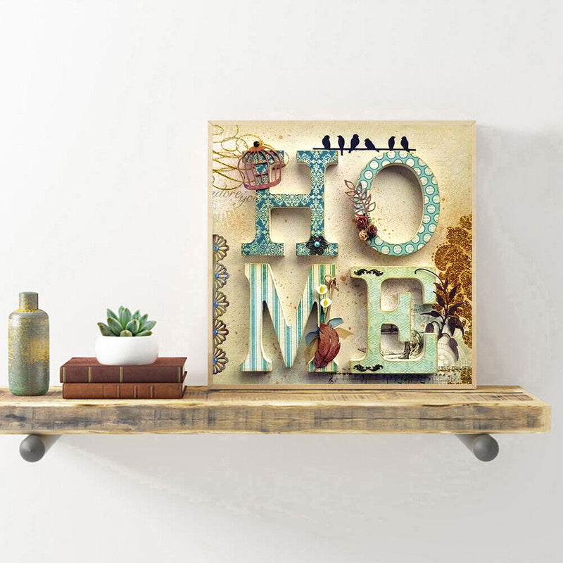 5D DIY Full Drill Diamond Painting Text Cross Stitch Embroidery Kit (JH408)