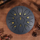 6 Inch 11-Note Tongue Drum with Drumsticks Hand Pan Ethereal Drums (Navy) Newly