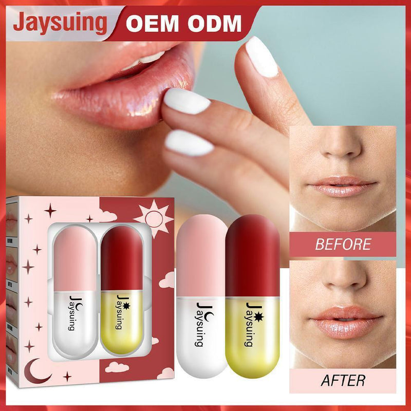2x Instant Lip Plumper Capsule Glossy Lip Balm Long Lasting Moisturizer