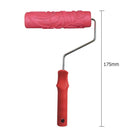 7inch Leaves Pattern Creative Paint Rubber Roller for Home Shop Wall Decor Newly