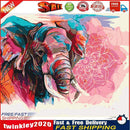 Painting By Numbers Kit DIY Color Elephant Canvas Oil Art Picture Craft Newly