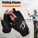 3-Finger Cut Unisex Arrow Fishing Gloves Non-Brief Angling Gloves (Gray)