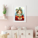 40x53cm Cross Stitch Full Embroidery Kit Christmas Girl Home Decoration Stamped