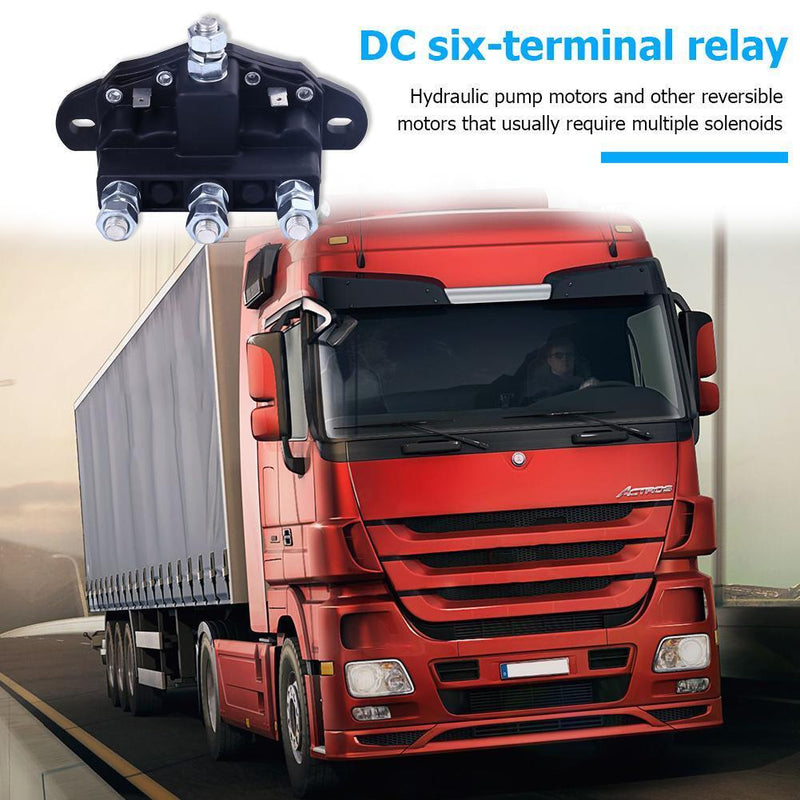 6 Post Relay Winch Motor Reversing Solenoid Switch for Construction Truck Newly