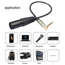 Asiprop 0.3mt 90 Degree 3.5mm Stereo TRS Male to XLR 3pin Male Audio Cable