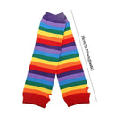 Striped Warmer Halloween Costume Gloves Knitted Sunscreen Fingerless Arm Sleeve