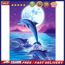 DIY Diamond Painting 5D Full Round Drill Dolphin Jump Cross Stitch Mosaic C